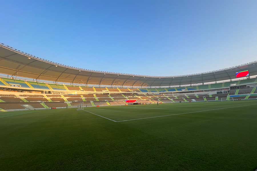 日本対シリアの会場となったプリンス・アブドゥッラー・アル・ファイサル・スタジアム【写真：FOOTBALL ZONE編集部】