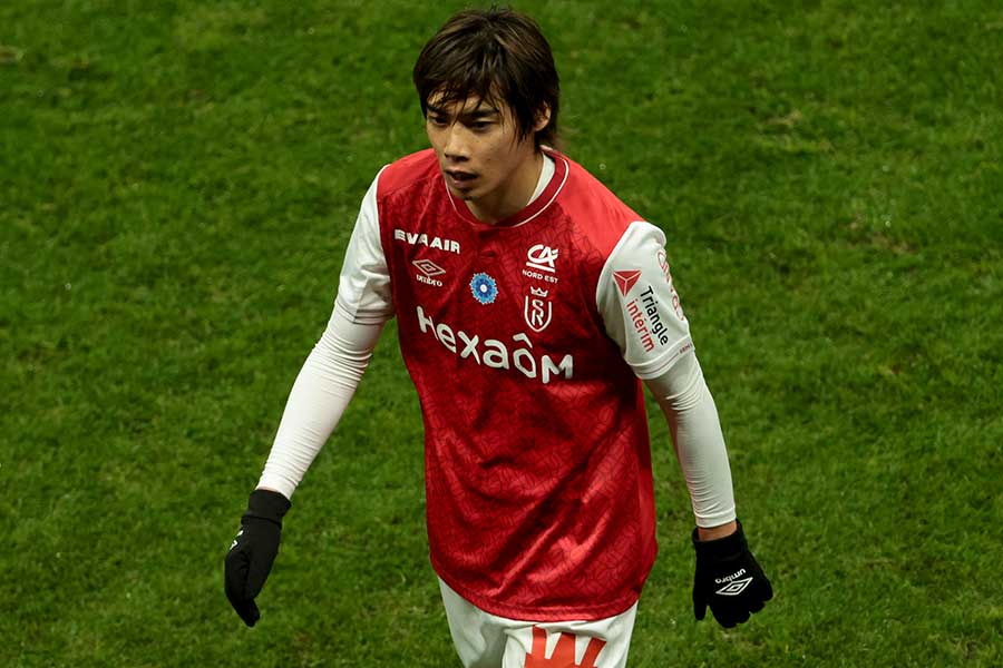 スタッド・ランスの伊東純也【写真：Getty Images】