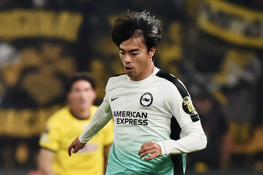 ブライトンでプレーする三笘薫【写真:Getty Images】