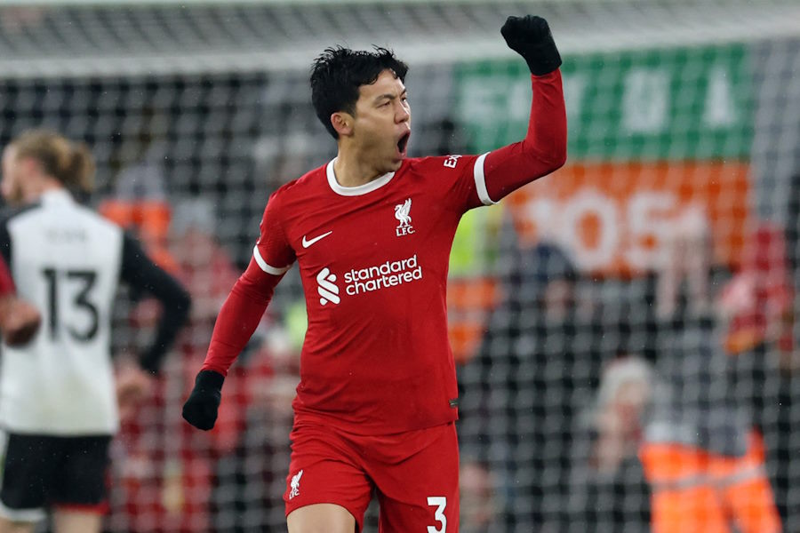 リバプールの遠藤航【写真：Getty Images】