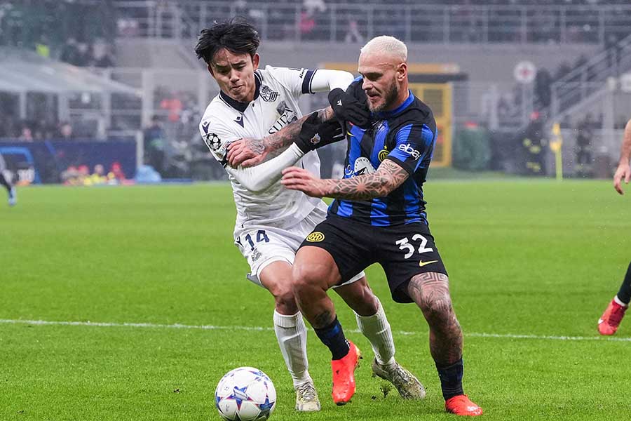 久保建英がCLインテル戦で躍動【写真:Getty Images】