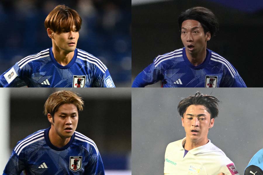 ボランチ候補の4人【写真：Getty Images ＆ 徳原隆元】