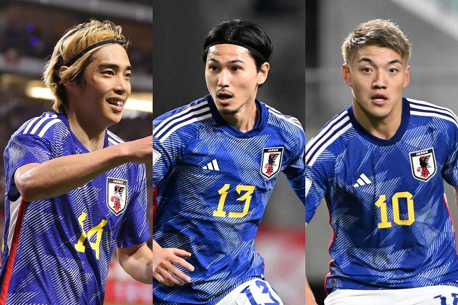 FW候補の伊東、南野、堂安【写真:徳原隆元&高橋学】