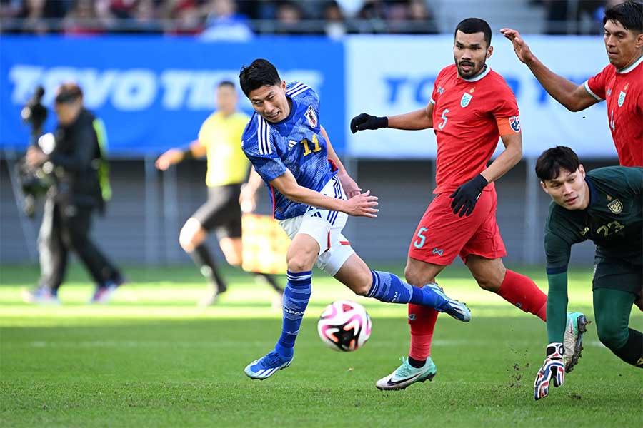 日本代表対タイ代表の一戦は前半スコアレス【写真:徳原隆元】