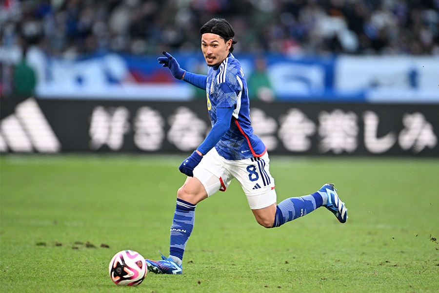 南野拓実が後半途中から出場【写真:徳原隆元】