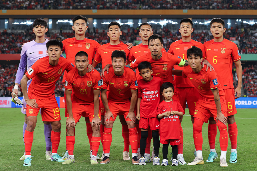 中国代表が非公開の試合で香港代表に敗戦（写真は23年11月）【写真：Getty Images】