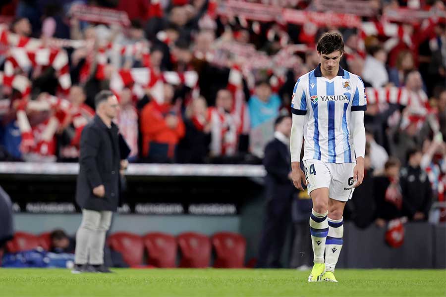 “バスクダービー”に敗戦したレアル・ソシエダ【写真:Getty Images】