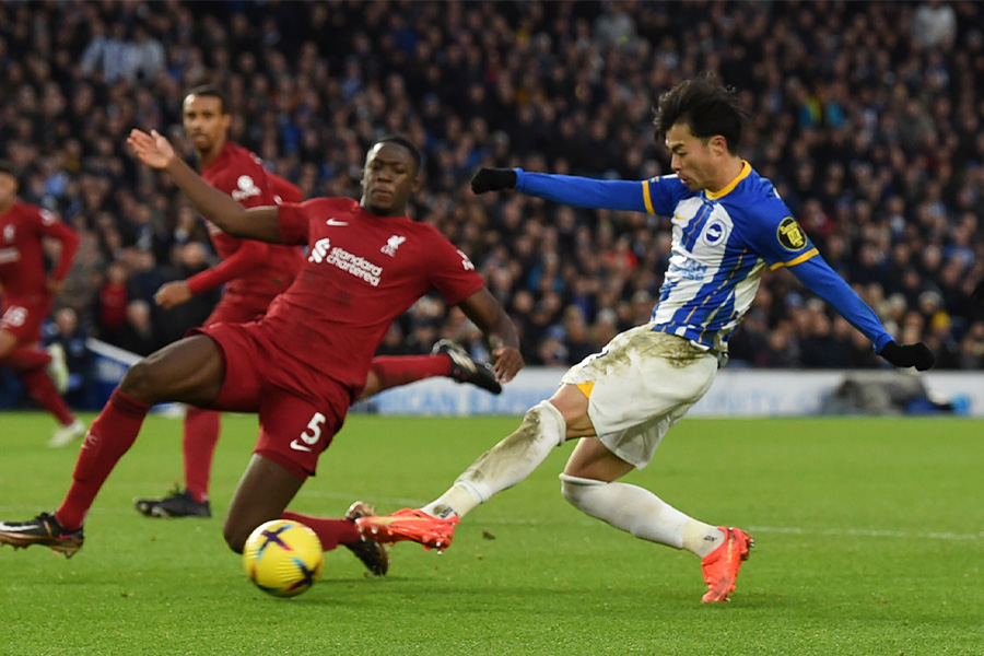 スタメン出場の三笘薫に高評価【写真：Getty Images】