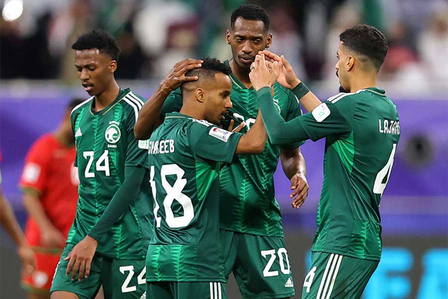 オマーンに勝利したサウジアラビア代表【写真：ロイター】
