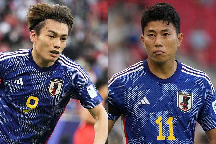 細谷真大(右)が上田綺世との関係性に言及【写真:Getty Images】