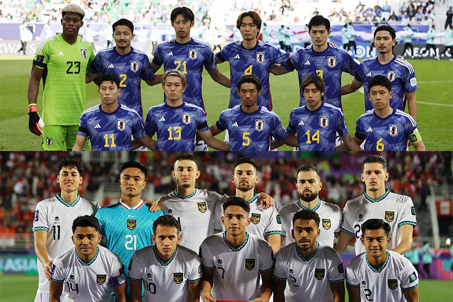 アジア杯グループリーグ最終戦に臨む日本とインドネシア【写真：ロイター】