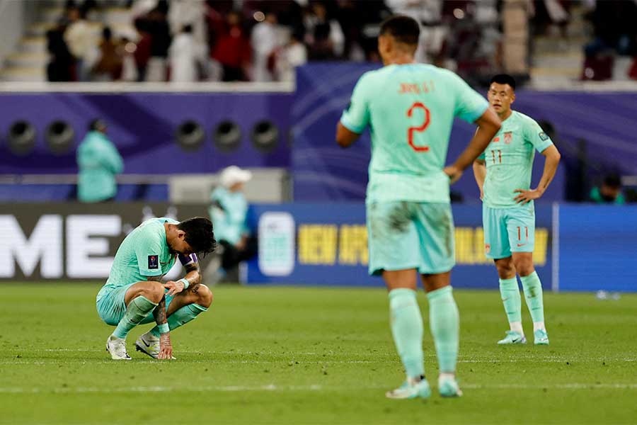 アジア杯のグループリーグを未勝利・無得点で終えた中国代表【写真：ロイター】