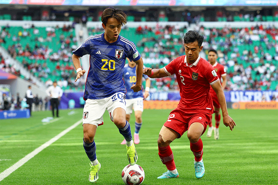 インドネシア戦に出場した久保建英【写真:ロイター】