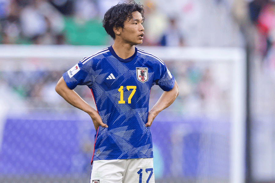 インドネシア戦にスタメン出場した旗手怜央【写真:Getty Images】
