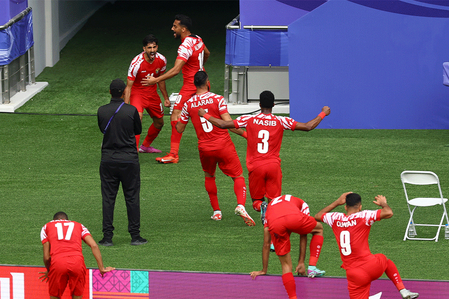 ヨルダン代表のゴールパフォーマンスに注目【写真：ロイター】