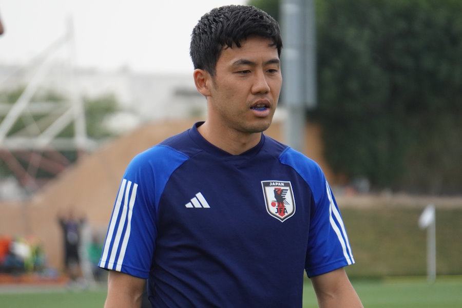 日本代表の遠藤航【写真:FOOTBALL ZONE編集部】