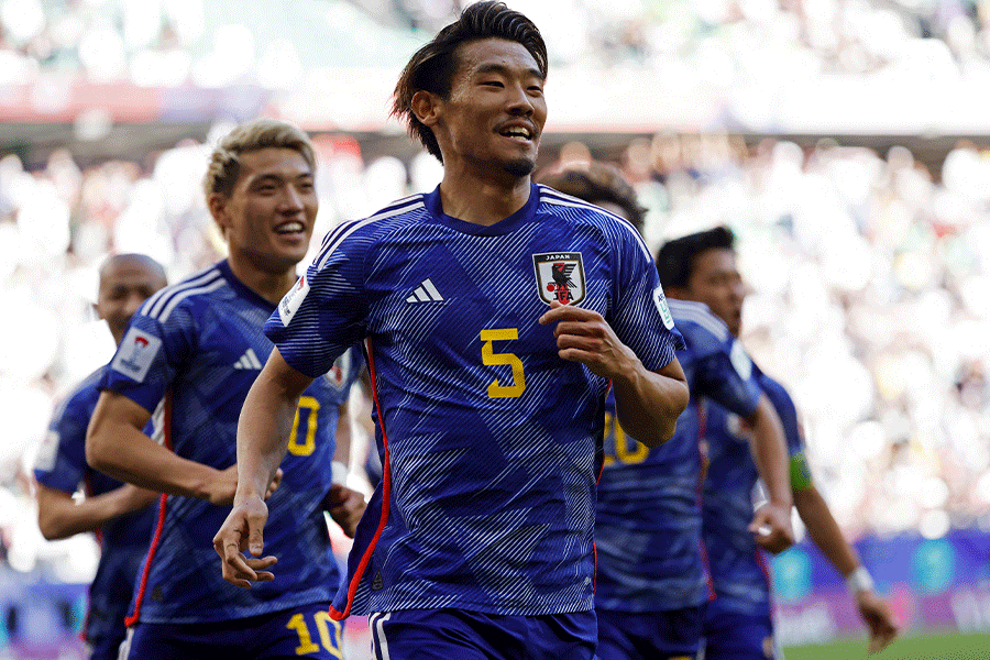 守田英正がイラン戦で先制ゴール【写真:ロイター】