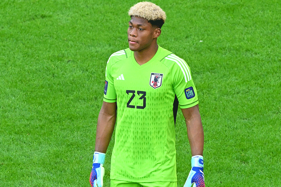 アジアカップで5試合に出場した鈴木彩艶【写真：2024 Asian Football Confederation （AFC）】