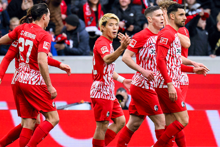 堂安律がフランクフルト戦でゴール【写真:Getty Images】