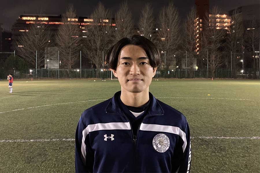 大学院に通いながら「OBコーチ」としてア式蹴球部に貢献している矢島隆汰さん【写真:東京大学運動会ア式蹴球部】