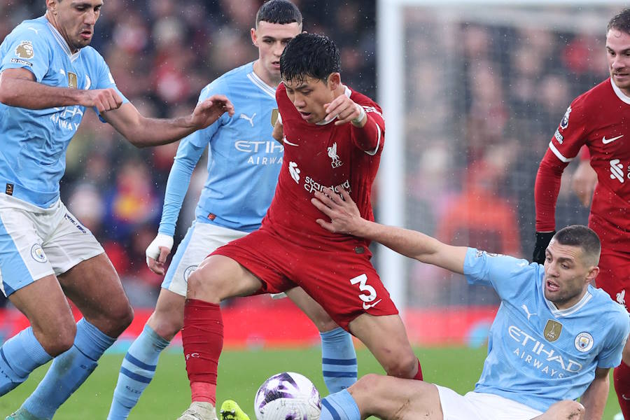 シティ戦に先発フル出場した遠藤航【写真:Getty Images】