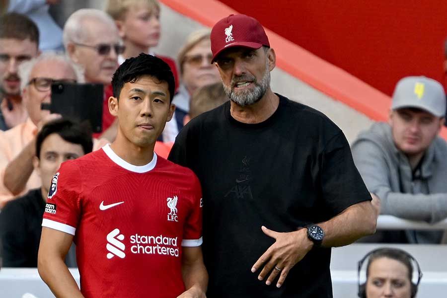 遠藤航とクロップ監督の初対面時に再脚光【写真：Getty Images】