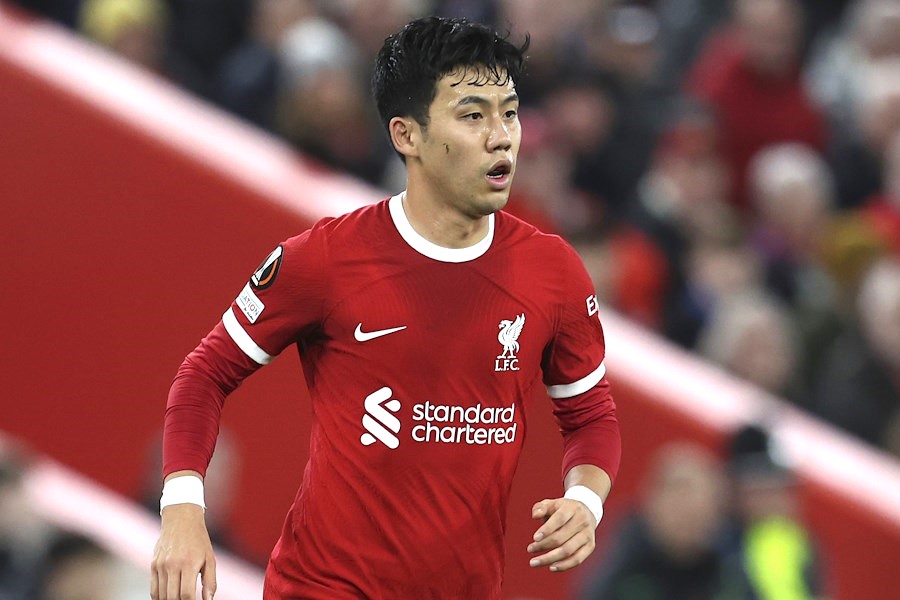 リバプールでプレーする遠藤航【写真：Getty Images】