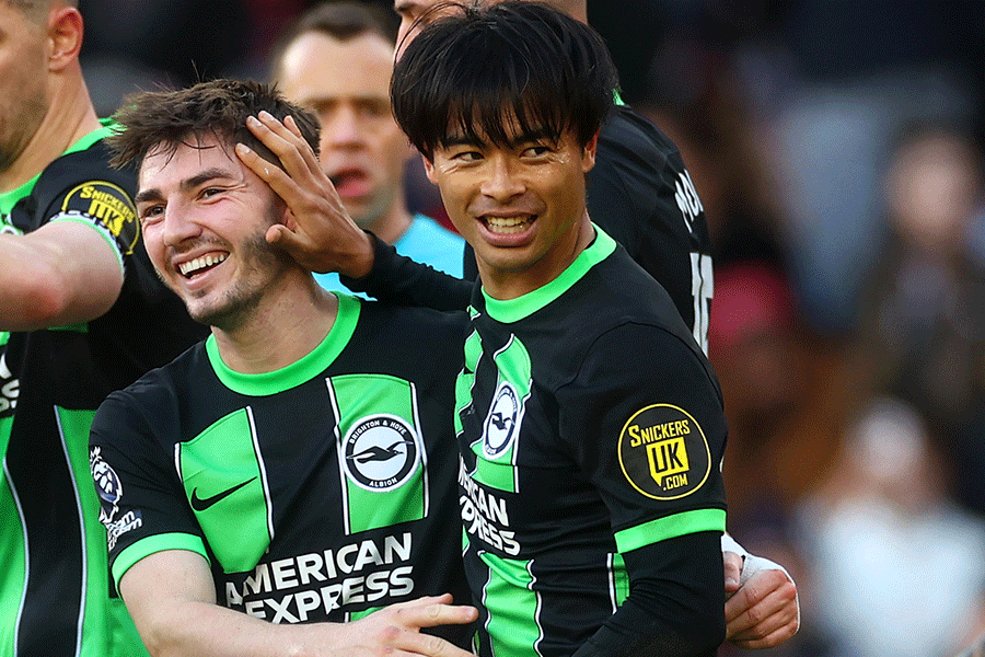 三笘薫が2月のPOTMを受賞【写真：Getty Images】