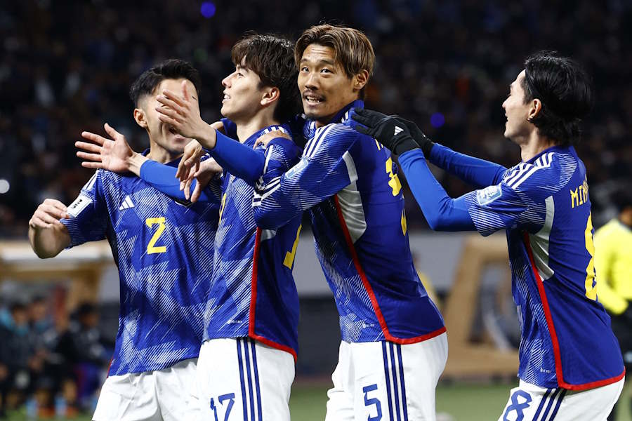 F田中碧の先制ゴール場面を別角度からキャッチ【写真：ロイター】