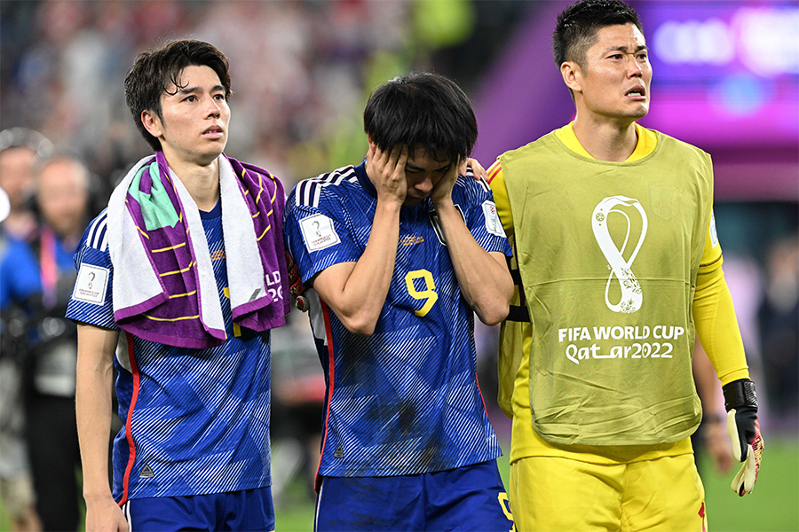 カタールW杯のクロアチア戦で涙を流した三笘薫【写真：徳原隆元】