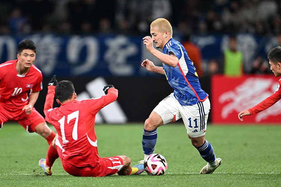日本代表の前田大然【写真：徳原隆元】