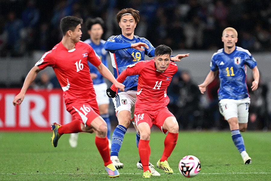 日本代表は北朝鮮代表に1-0で勝利【写真：徳原隆元】