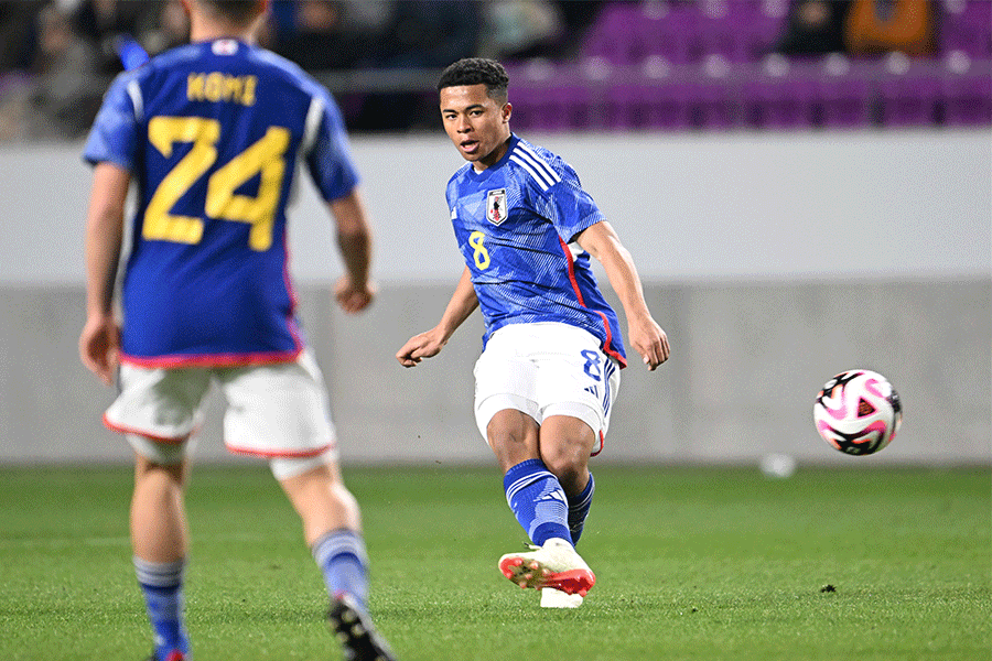 ウクライナ戦は0-0で前半を折り返した【写真：徳原隆元】