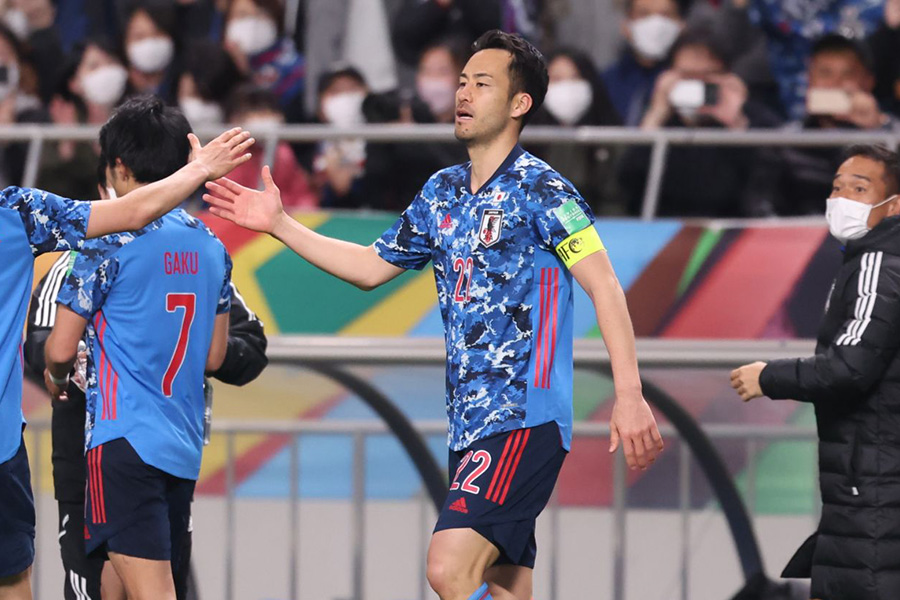 同点ゴールを決めたDF吉田麻也【写真：高橋 学】