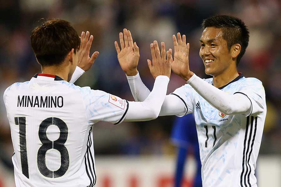 “幸運のバリカン”効果で大会3ゴールを挙げた久保裕也【写真：Getty Images】