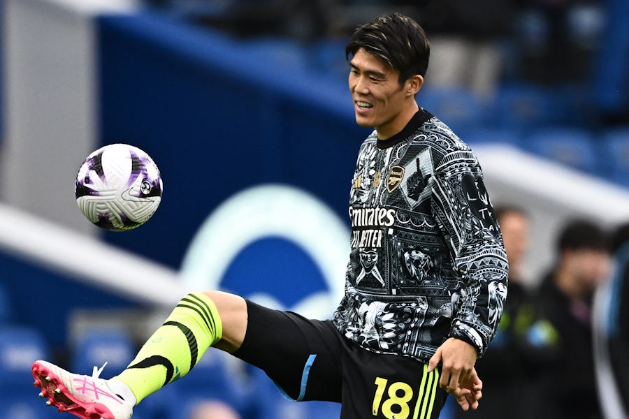 アーセナルの冨安健洋【写真：ロイター】