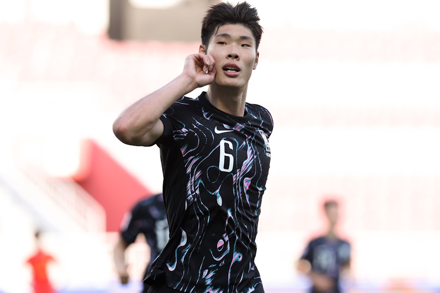 2ゴールを決めた韓国代表のイ・ヨンジュン【写真：Getty Images】