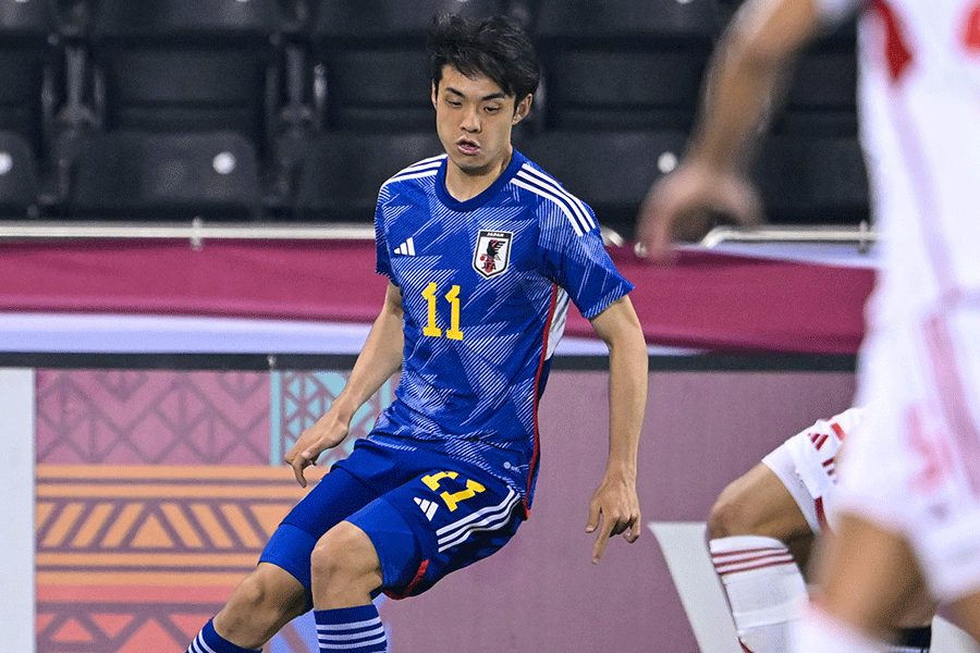 先制ゴールを決めた山田楓喜【写真：2024 Asian Football Confederation (AFC)】