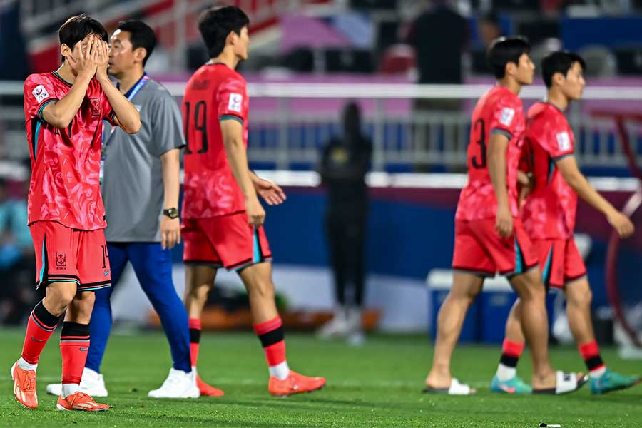 パリ五輪出場権を逃したU-23韓国代表【写真：Getty Images】