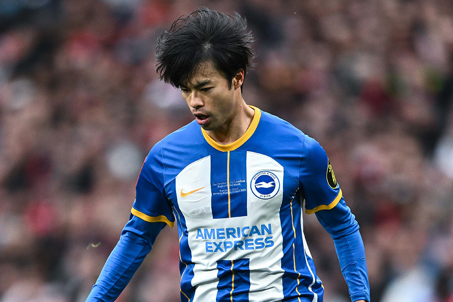 ユナイテッド戦に挑む三笘薫【写真：Getty Images】