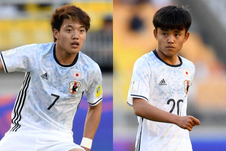 堂安律と久保建英の連携に反響【写真：Getty Images】