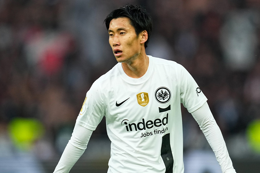 フランクフルトでのラストマッチを終えた鎌田大地【写真：Getty Images】