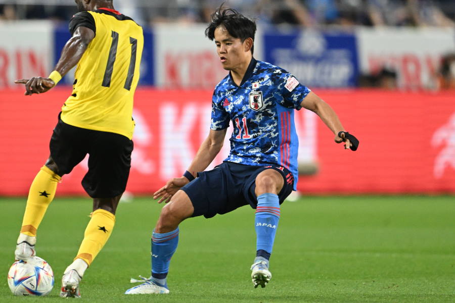 守備に奮闘する久保建英【写真：徳原隆元】