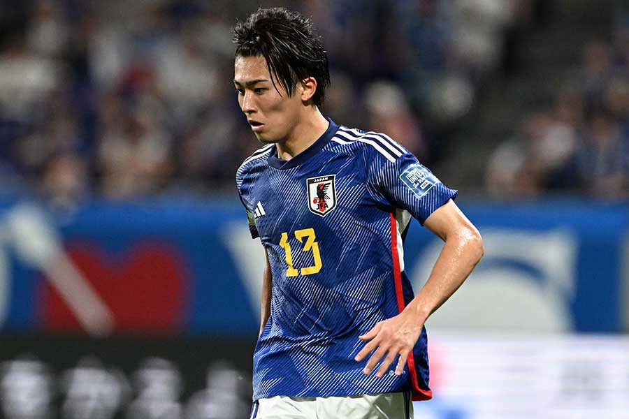 日本代表の中村敬斗【写真:徳原隆元】