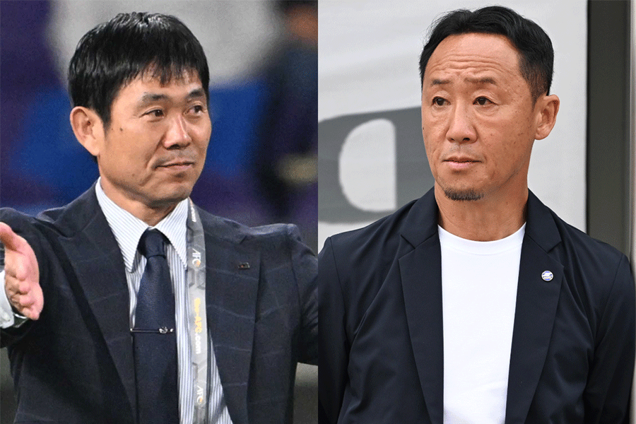 森保一監督と黒田剛監督【写真:徳原隆元】