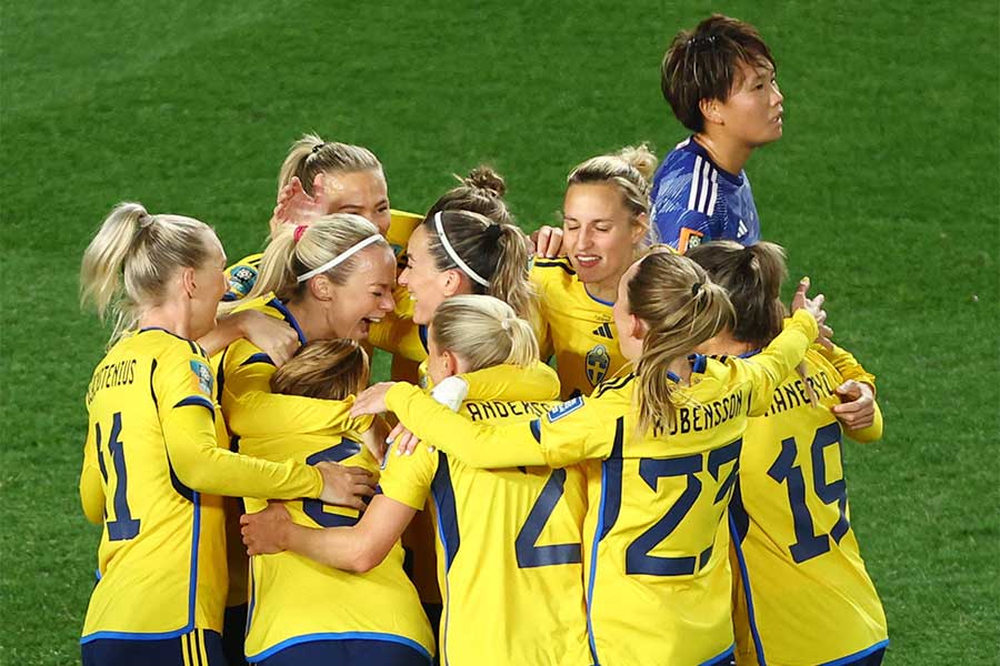 女子W杯準々決勝で日本を下したスウェーデン女子代表【写真：ロイター】