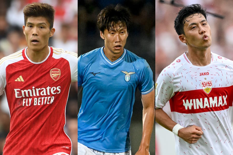 冨安健洋、鎌田大地、遠藤航【写真：Getty Images】