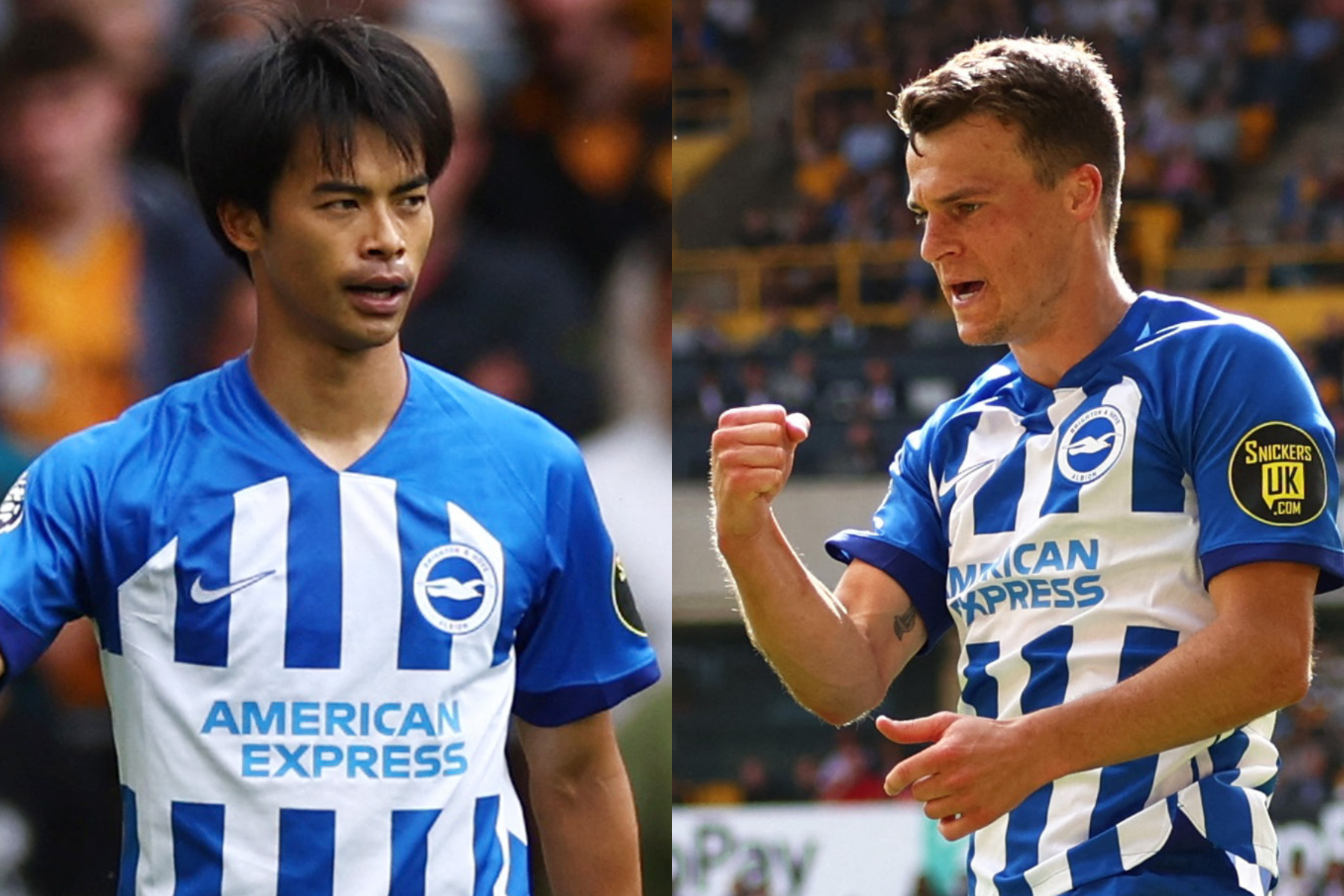 ブライトンで活躍する三笘薫とソリー・マーチ【写真:ロイター】