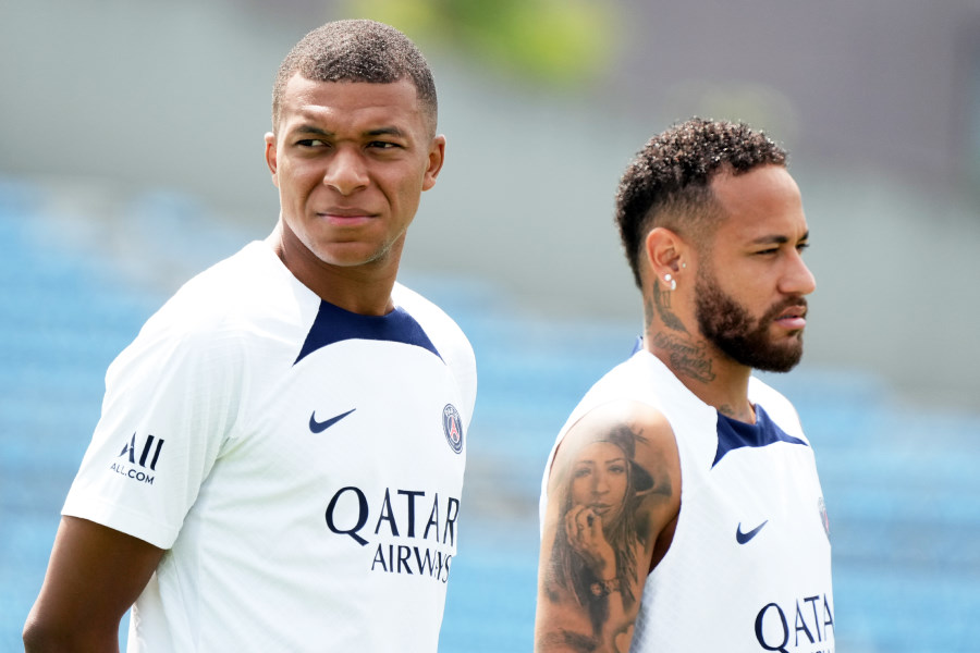 PSGのフランス代表FWムバッペとブラジル代表FWネイマール【写真：Getty Images】