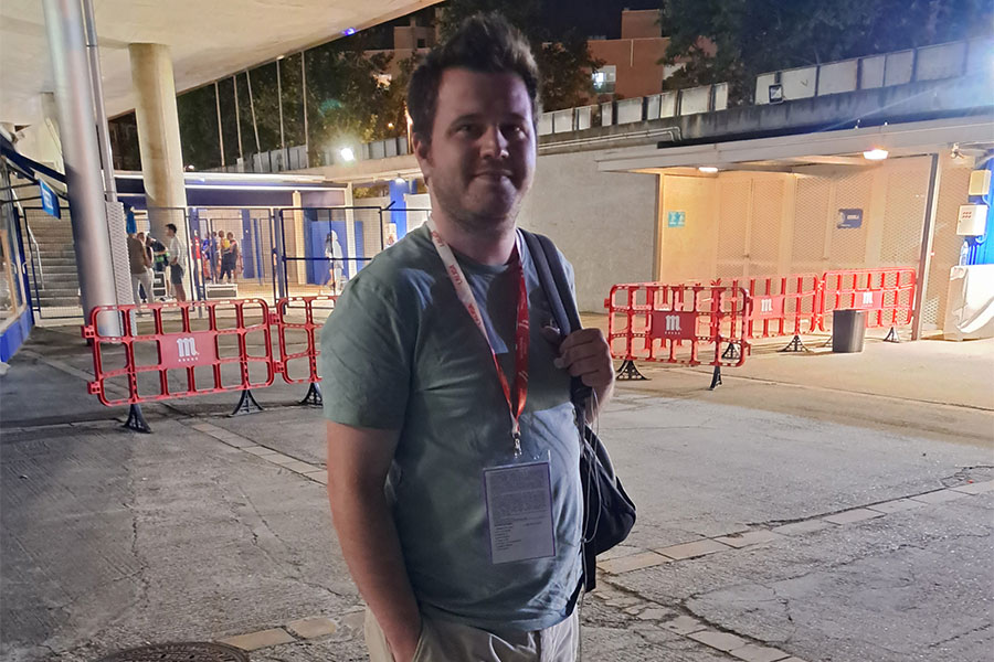 久保建英について語ったスペインラジオ局「ラジオ・マルカ」のナチョ・ドナド記者【写真：高橋智行】